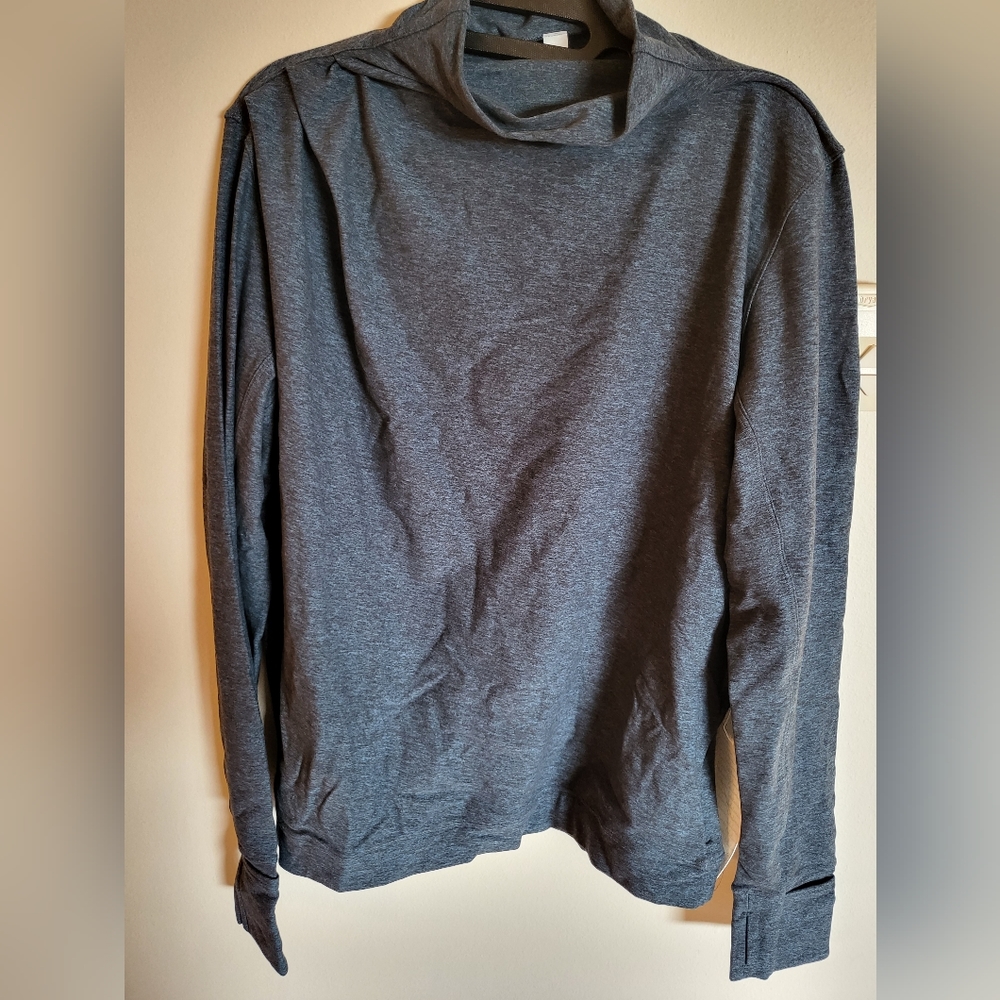 Lululemon Morning Miles NWT $70 size 12, dark teal/black, pintuck shoulder.